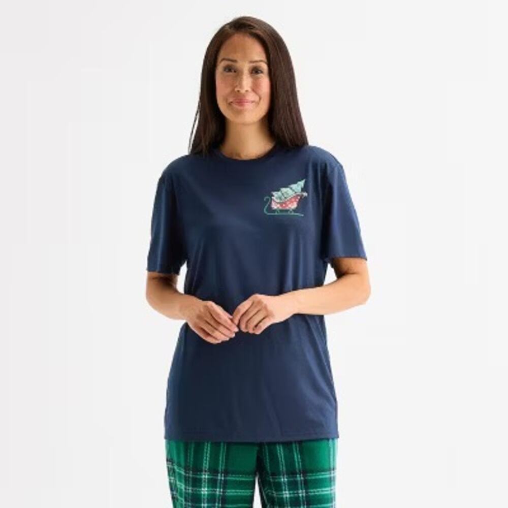 NEW! XL North Pole Trading Co. Unisex Adult Navy Holiday T-shirt